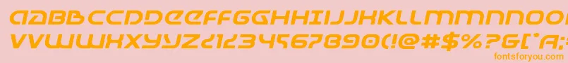 Universaljackexpandital Font – Orange Fonts on Pink Background