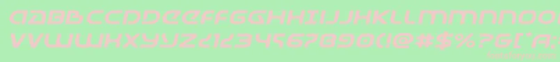 Universaljackexpandital-fontti – vaaleanpunaiset fontit vihreällä taustalla