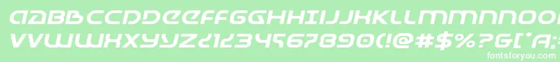 Universaljackexpandital Font – White Fonts on Green Background