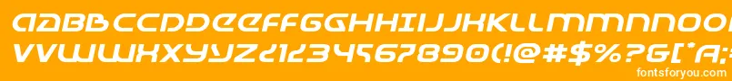 Universaljackexpandital Font – White Fonts on Orange Background