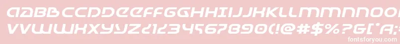 Universaljackexpandital-fontti – valkoiset fontit vaaleanpunaisella taustalla