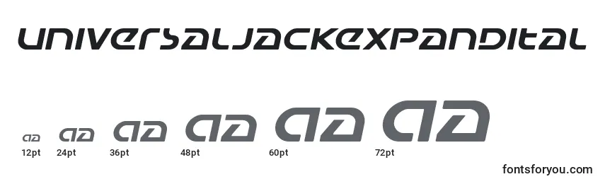 Universaljackexpandital Font Sizes