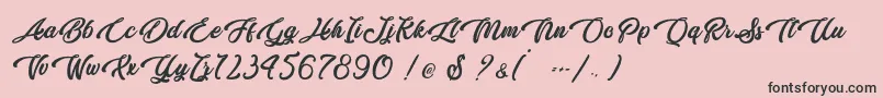 Butterfly Kiss   Personal Use Font – Black Fonts on Pink Background