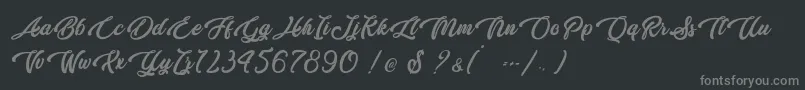Butterfly Kiss   Personal Use Font – Gray Fonts on Black Background