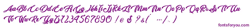 Butterfly Kiss   Personal Use Font – Purple Fonts on White Background