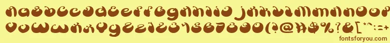 Fonte BUTTERFLY – fontes marrons em um fundo amarelo