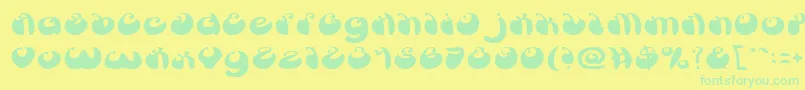 BUTTERFLY Font – Green Fonts on Yellow Background