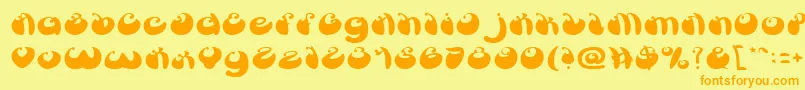 BUTTERFLY Font – Orange Fonts on Yellow Background