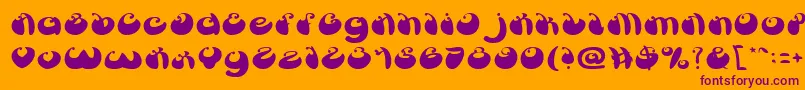 BUTTERFLY Font – Purple Fonts on Orange Background