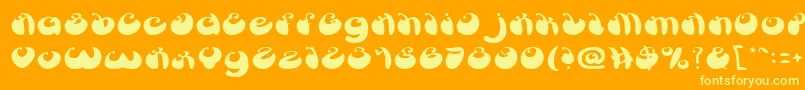 フォントBUTTERFLY – オレンジの背景に黄色の文字