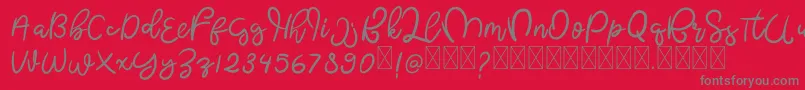 ButterflyFree-Schriftart – Graue Schriften auf rotem Hintergrund