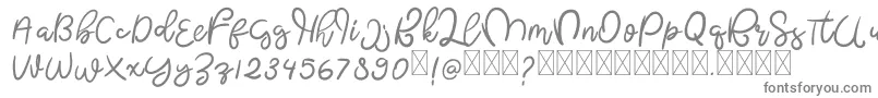 フォントButterflyFree – 白い背景に灰色の文字