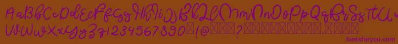 ButterflyFree Font – Purple Fonts on Brown Background