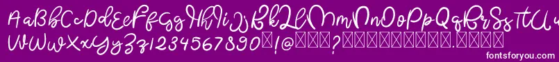 Шрифт ButterflyFree – белые шрифты на фиолетовом фоне