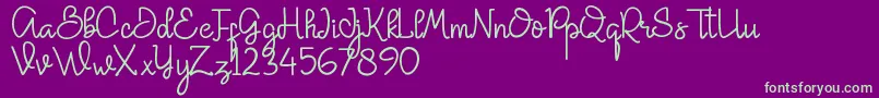 Butterland Font – Green Fonts on Purple Background
