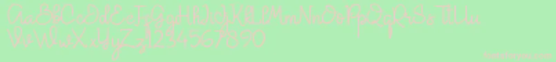 Butterland Font – Pink Fonts on Green Background