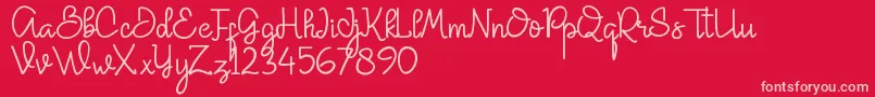 Butterland Font – Pink Fonts on Red Background