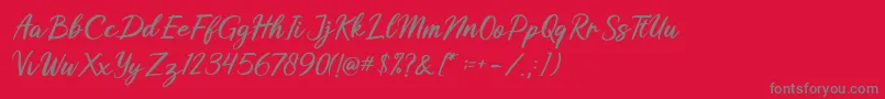 Butterly Font – Gray Fonts on Red Background