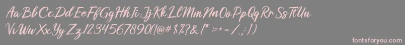Butterly Font – Pink Fonts on Gray Background