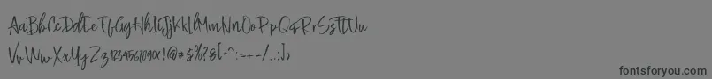 Buttle-Schriftart – Schwarze Schriften auf grauem Hintergrund