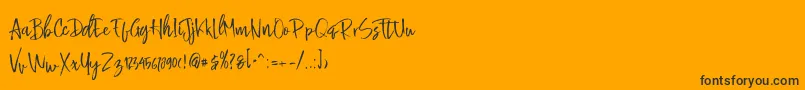 Buttle Font – Black Fonts on Orange Background