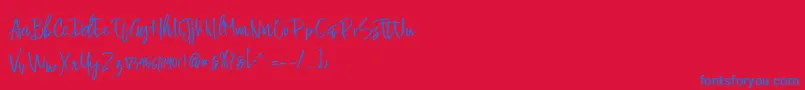 Buttle Font – Blue Fonts on Red Background