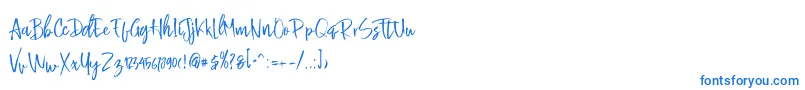 フォントButtle – 白い背景に青い文字