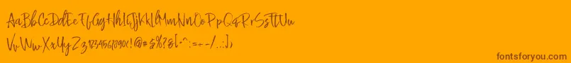 Buttle Font – Brown Fonts on Orange Background