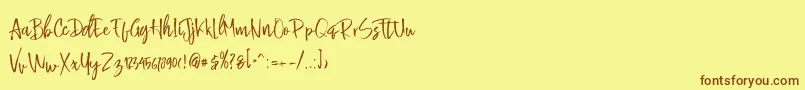 Buttle Font – Brown Fonts on Yellow Background