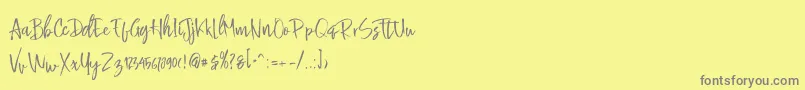 フォントButtle – 黄色の背景に灰色の文字
