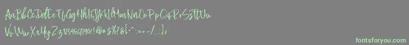 Buttle Font – Green Fonts on Gray Background