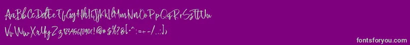 Fonte Buttle – fontes verdes em um fundo violeta
