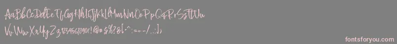 フォントButtle – 灰色の背景にピンクのフォント