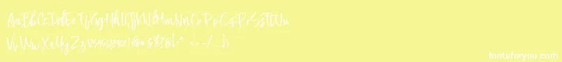 Шрифт Buttle – белые шрифты на жёлтом фоне