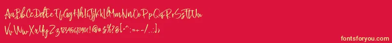 Buttle Font – Yellow Fonts on Red Background
