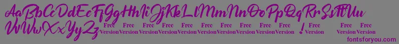 Button Shield Personal Use Only Font – Purple Fonts on Gray Background