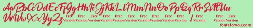 Button Shield Personal Use Only Font – Red Fonts on Green Background