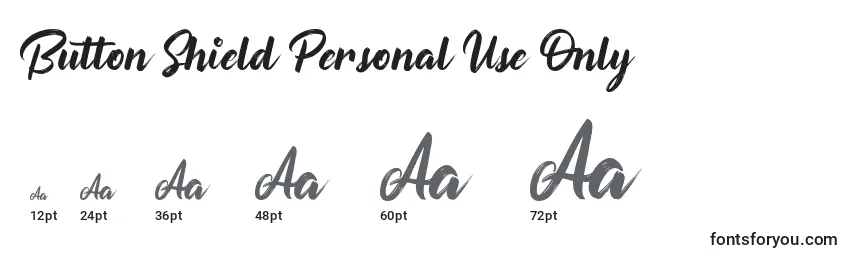 Button Shield Personal Use Only Font Sizes