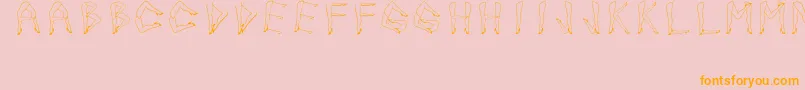 フォントJuanjoSHotLegs – オレンジの文字がピンクの背景にあります。