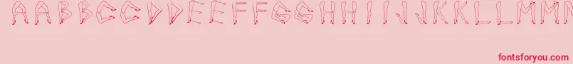 JuanjoSHotLegs Font – Red Fonts on Pink Background