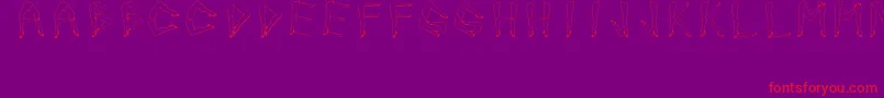 JuanjoSHotLegs-Schriftart – Rote Schriften auf violettem Hintergrund