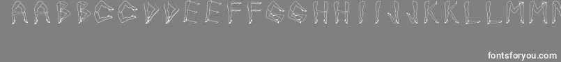JuanjoSHotLegs Font – White Fonts on Gray Background