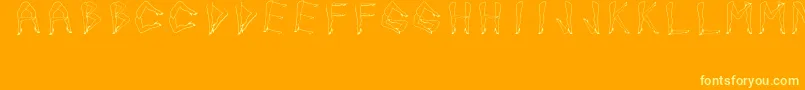 JuanjoSHotLegs Font – Yellow Fonts on Orange Background