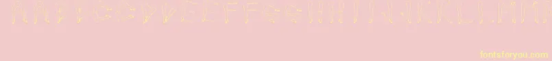 JuanjoSHotLegs Font – Yellow Fonts on Pink Background