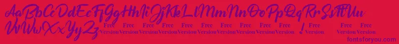 Button Shield Personal Use Only Font – Purple Fonts on Red Background