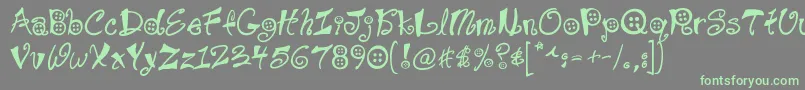 Buttons Font – Green Fonts on Gray Background