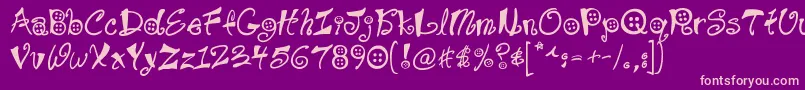 Buttons Font – Pink Fonts on Purple Background