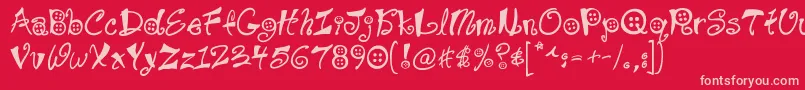 フォントButtons – 赤い背景にピンクのフォント