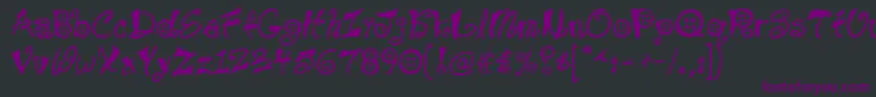 Buttons Font – Purple Fonts on Black Background