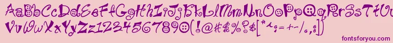 Buttons Font – Purple Fonts on Pink Background